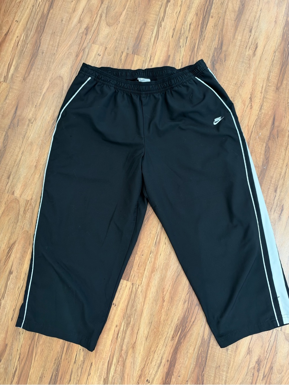 Vintage Y2K Nike Cropped Wide Leg Track Pants Womens Size XL